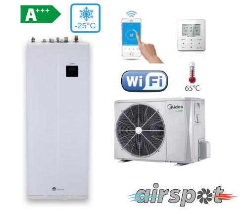 Midea M-THERMAL ARCTIC ORAS-VANDUO ŠILUMOS SIURBLIAI SU INTEGRUOTU BOILERIU 8,30/8,40kW