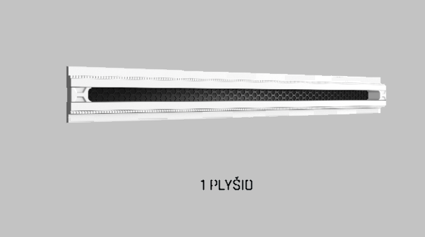 1plyš. plyšinis priglaistomas difuzorius "Line" - 1200 mm