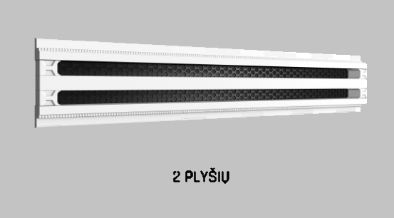 2 plyš. plyšinis priglaistomas difuzorius "Line" - 1000 mm